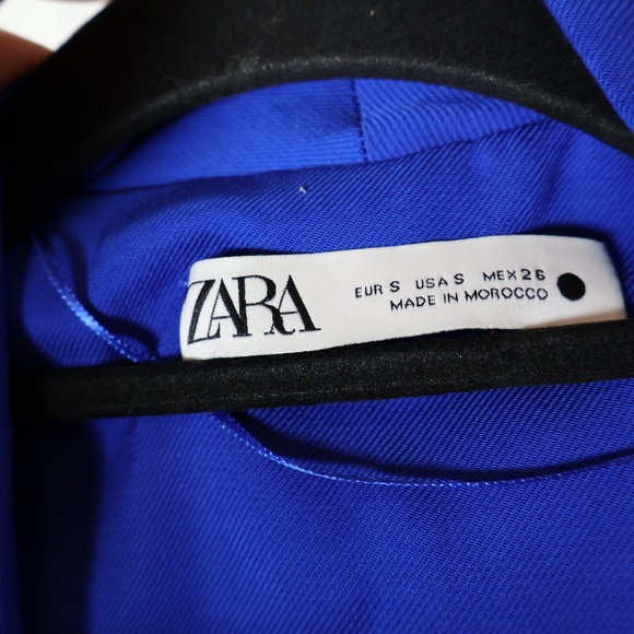 ZARA COBALT BLUE KIMONO WRAP DRESS - Picture 2 of 4